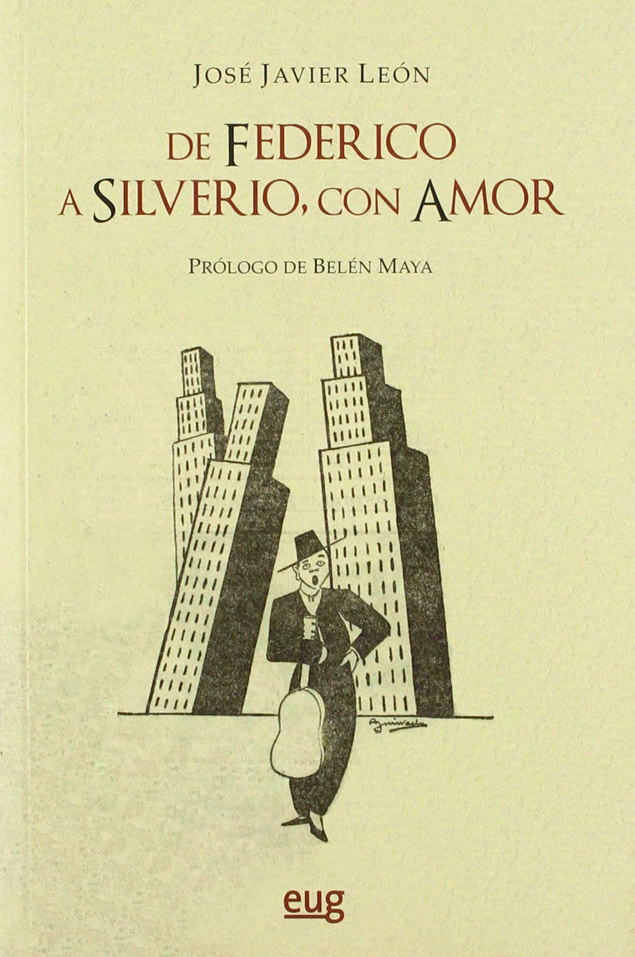 Portada del libro. Dibujo de cantaor flamenco y al fondo tres rascacielos
