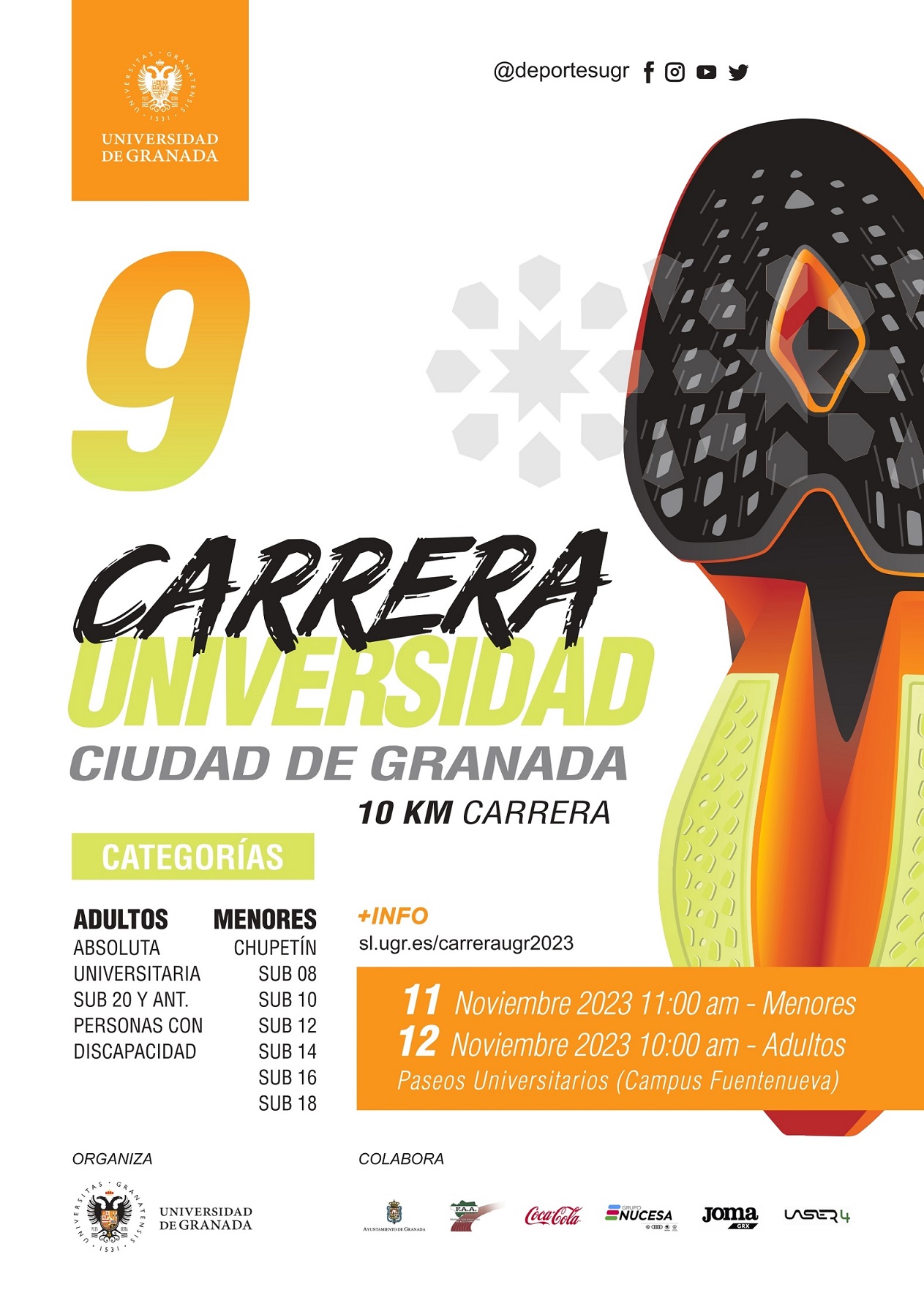 Cartel 9ª Carrera Universidad-Ciudad de Granada