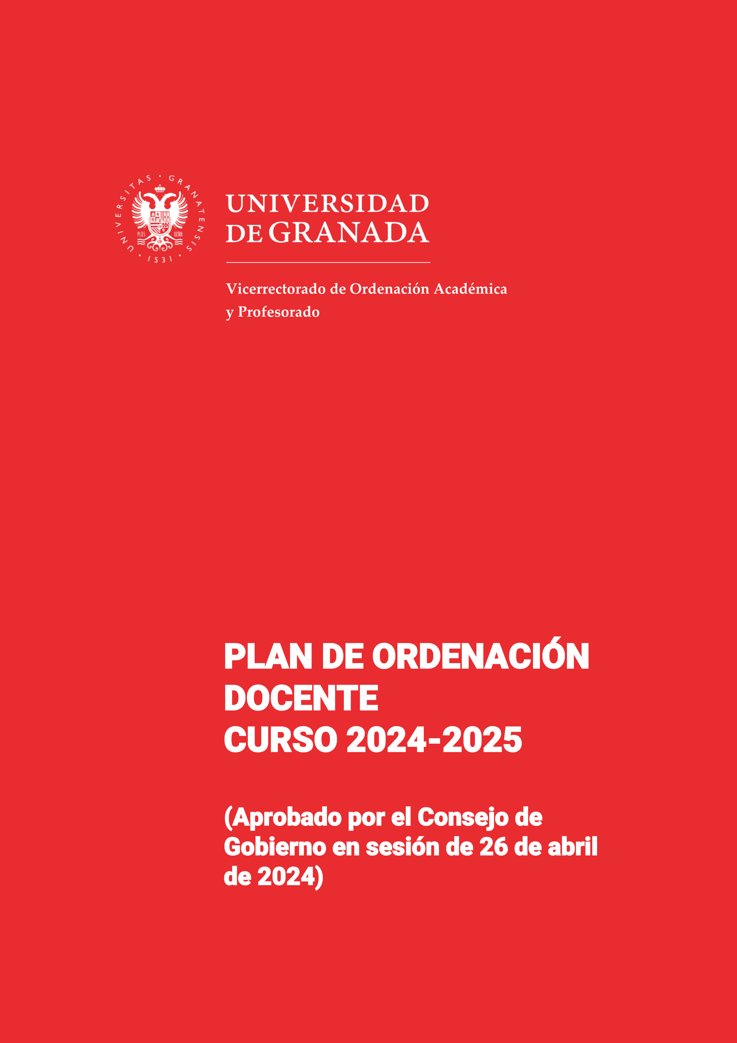 Publicado el Plan de Ordenación Docente del curso 2024/2025