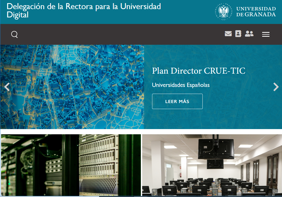 Captura de pantalla de la versión tablet https://viceresponsabilidad.ugr.es