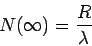 \begin{displaymath}N(\infty) = \frac{R}{\lambda}
\end{displaymath}