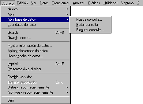 Ejecución del Asistente para base de datos