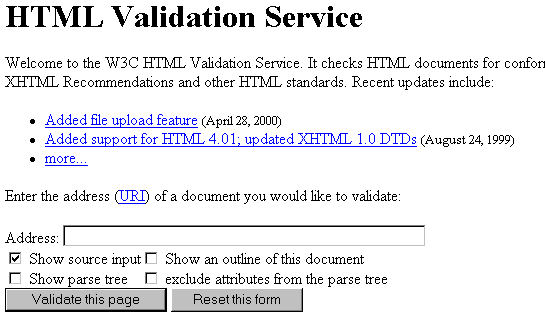 Validador XHTML