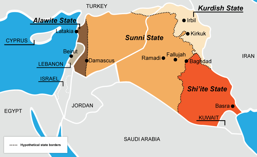 Resultado de imagen para division de siria en tres partes