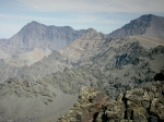Los picos de Mulhacén y La Alcazaba en Sierra Nevada Occidental (Béticas)