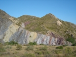 Foliated fault gouge bands in the Carboneras transcurrent fault zone (Betics). 