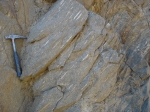Stretched pseudomorphs after plagioclase in amphibolites of the Nevado-Filabride complex (Marchal shear zone, Betics).