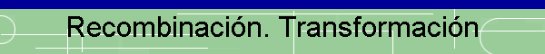 Recombinaci�n. Transformaci�n