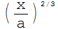 (x/a)^(2/3)