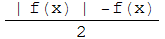 (| f(x) | -f(x))/2