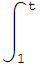 &int;_1^(&thinsp;t)
