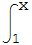 &int;_1^x