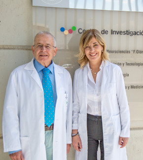 Prof. Germaine Escames and Prof. Dario Acuña-Castroviejo at the Biomedical Research Centre (CIBM)