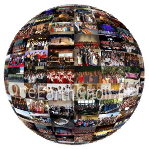 mosaico de participantes en Ìnin One Earth Choir 