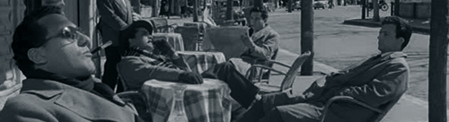 fotograma de Los inútiles, de Federico Fellini