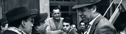 Luis García Berlanga con ctores de la película Plácido