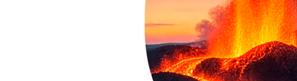 volcán en erupción