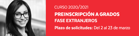 Preinscripción Grados Fase Extranjeros 2020