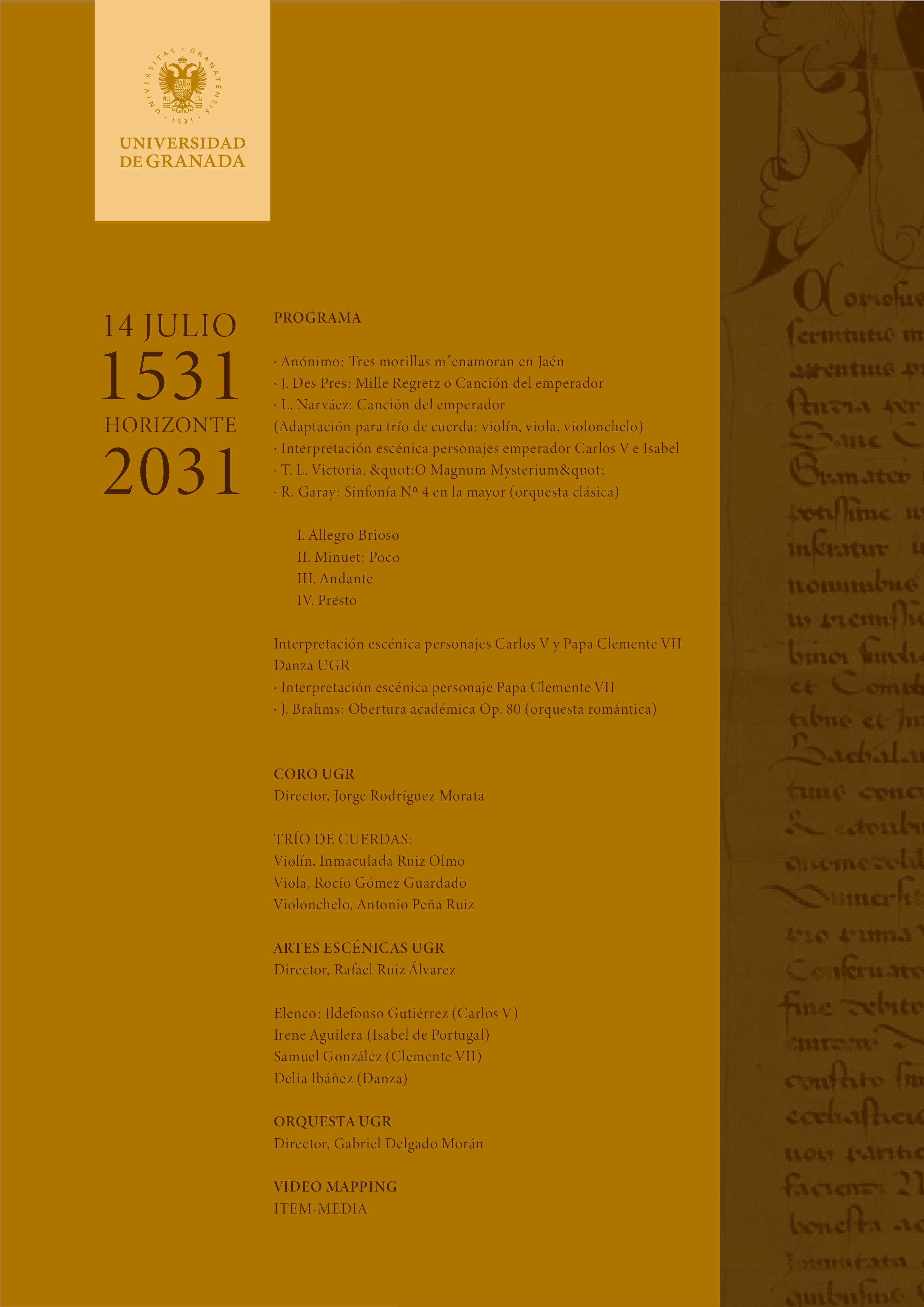 cartel del evento Presentación de Horizonte 2031