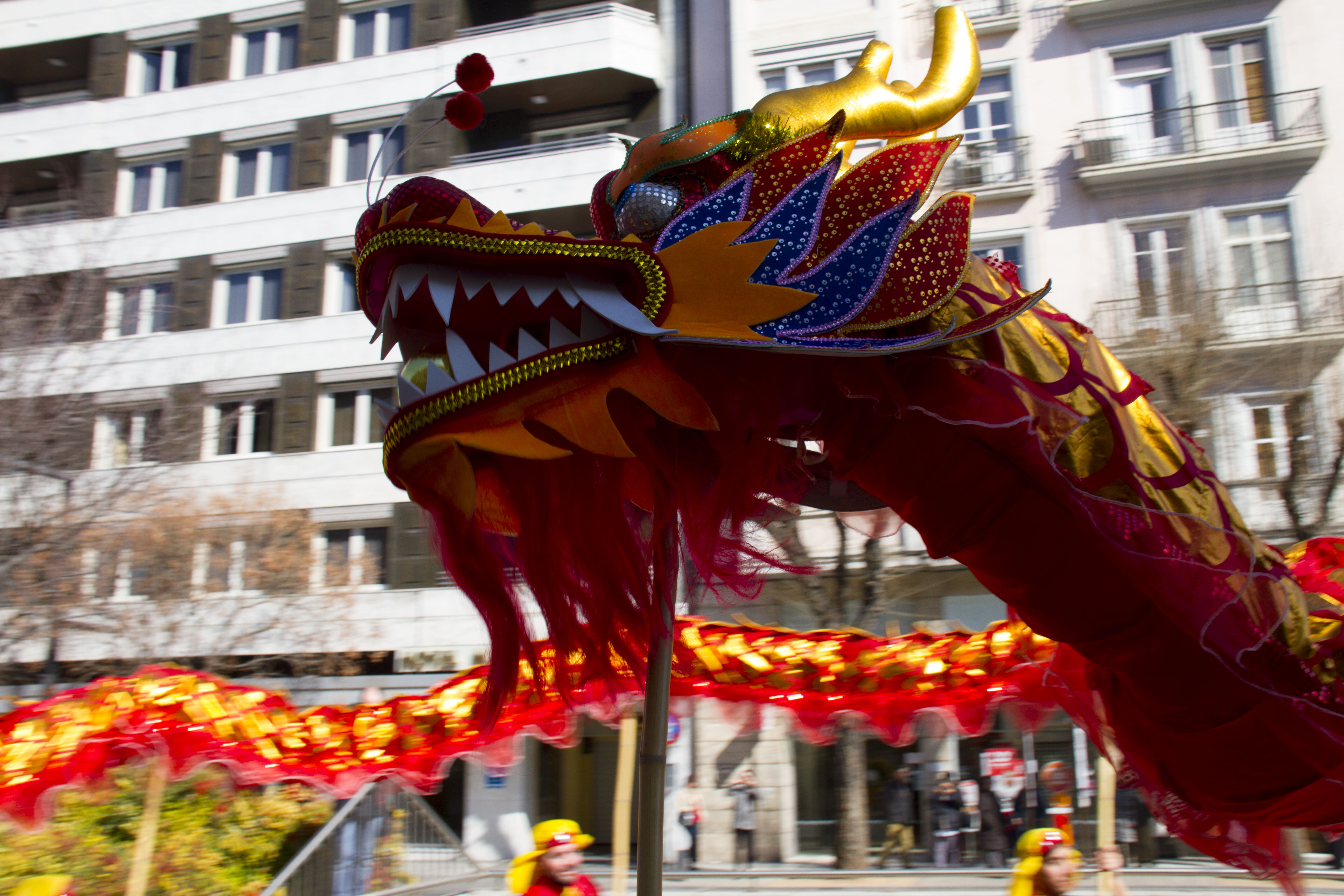 Dragon en la procesión del Nuevo Año Chino