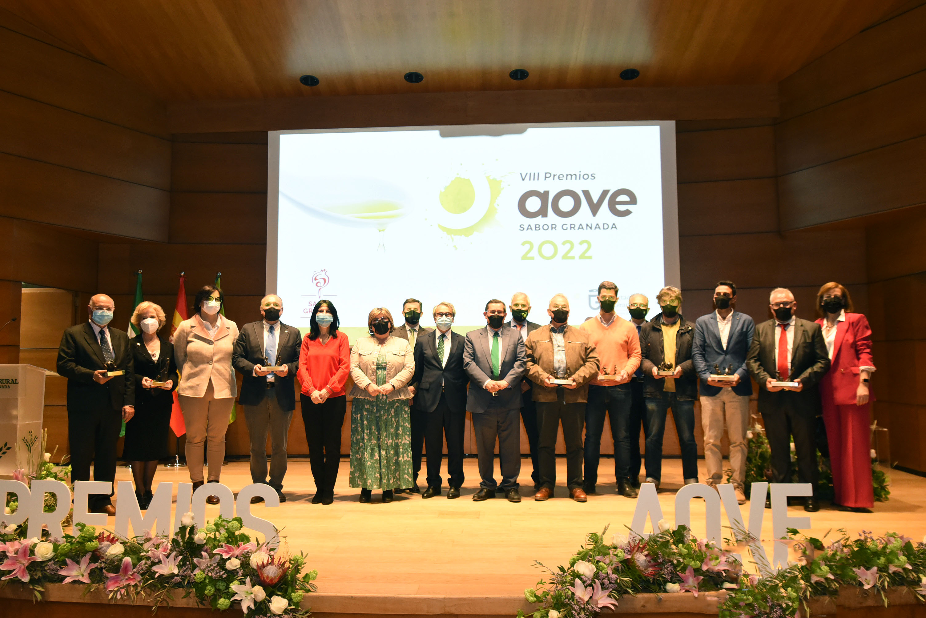 Foto de grupo de la entrega de los Premios AOVE