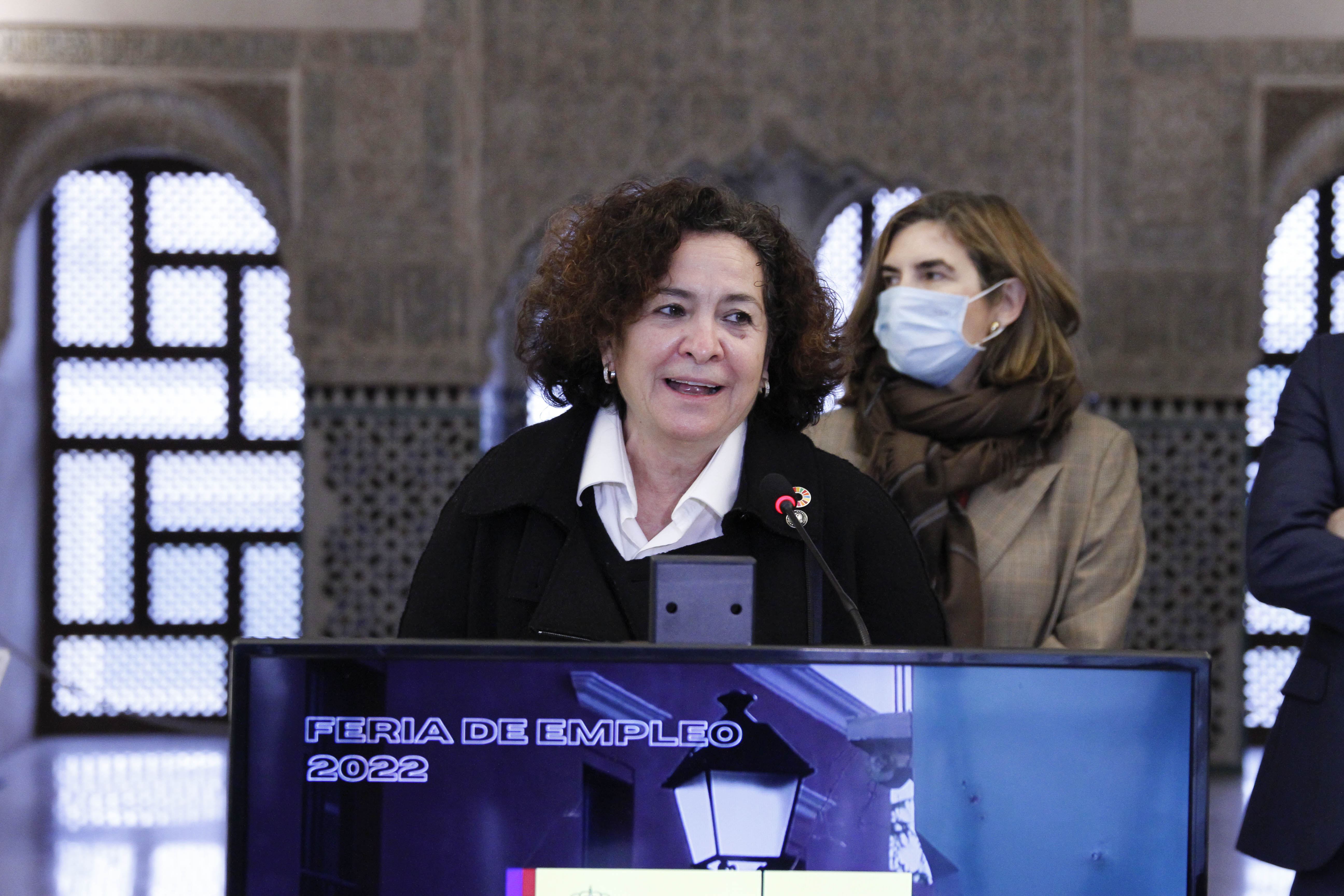 Pilar Aranda en la presentación en la II Feria Internacional de Empleo