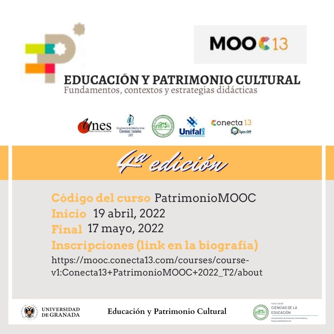 cartel mooc MOOC “Educación y Patrimonio Cultural”