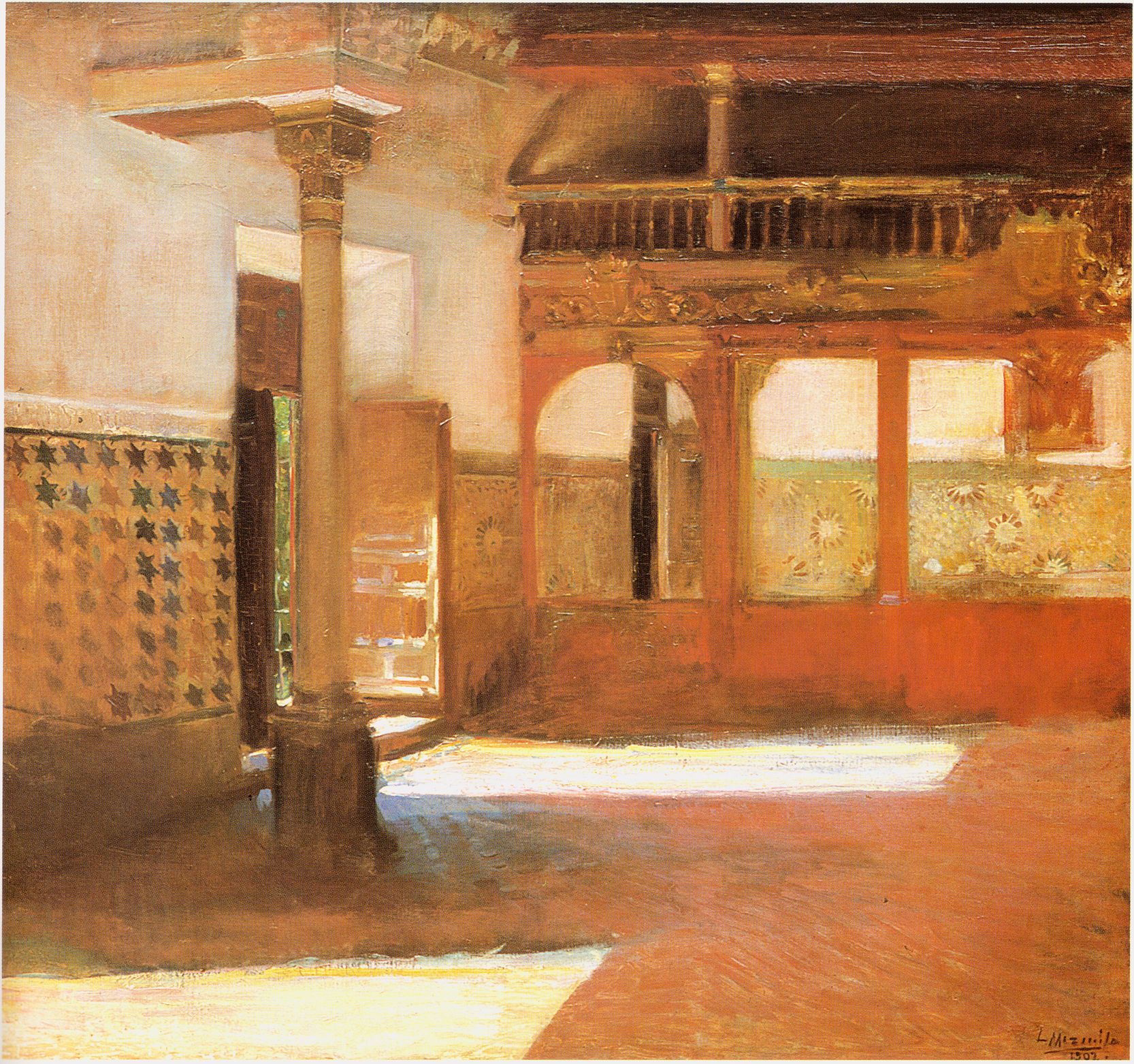 Cuadro del Mexuar de la Alhambra (López Mezquita 1920)