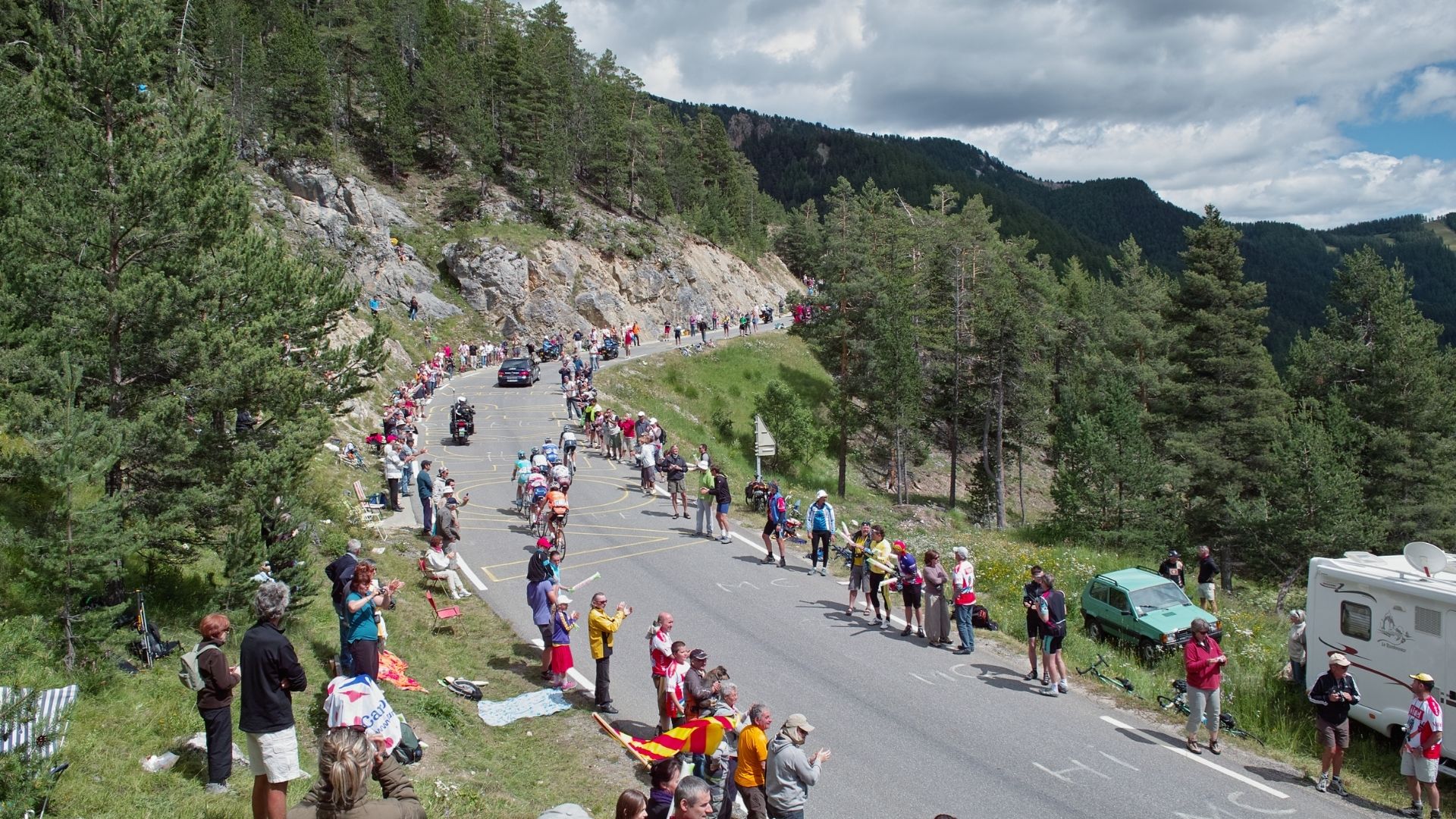 Imagen de una etapa de montaña del Tour de Francia