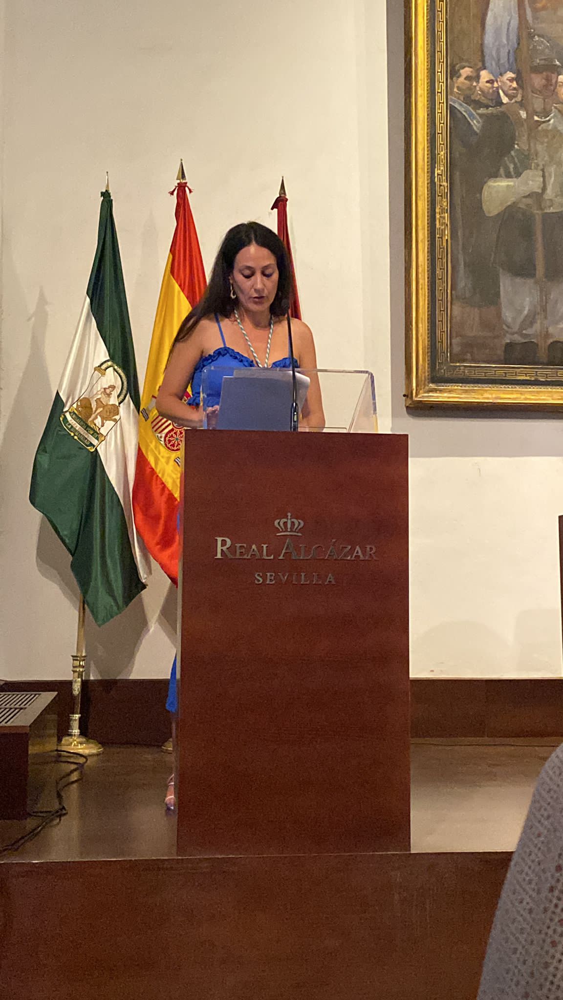 Intervención de Soledad Castillero tras la recepción del premio Memorial Blas Infante