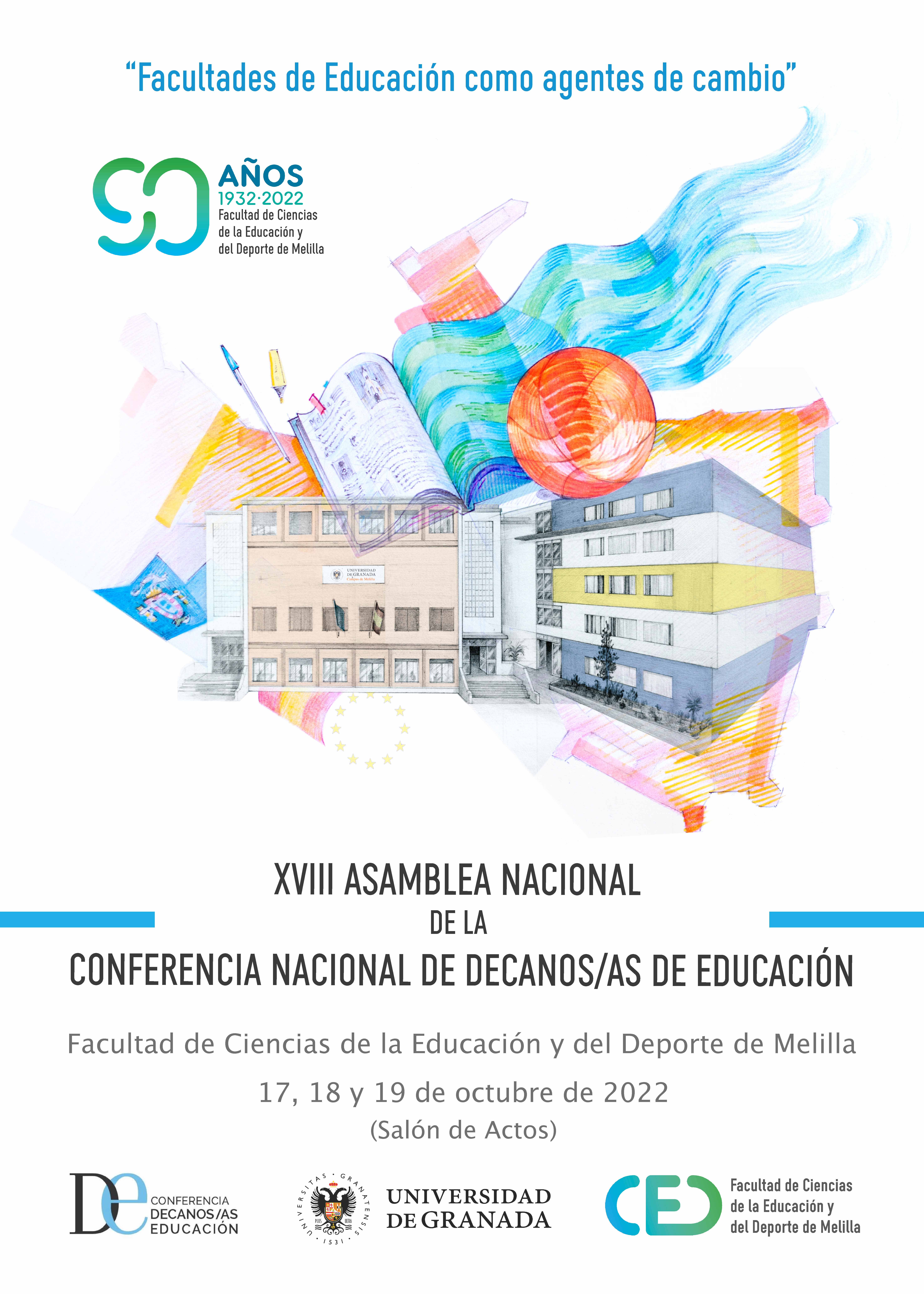 cartel de la Asamblea Nacional Conferencia Nacional Decanos Decanas Educación