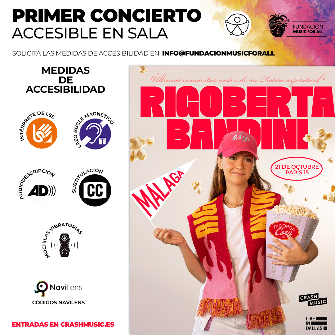 cartel del concierto de Rigoberta Bandini