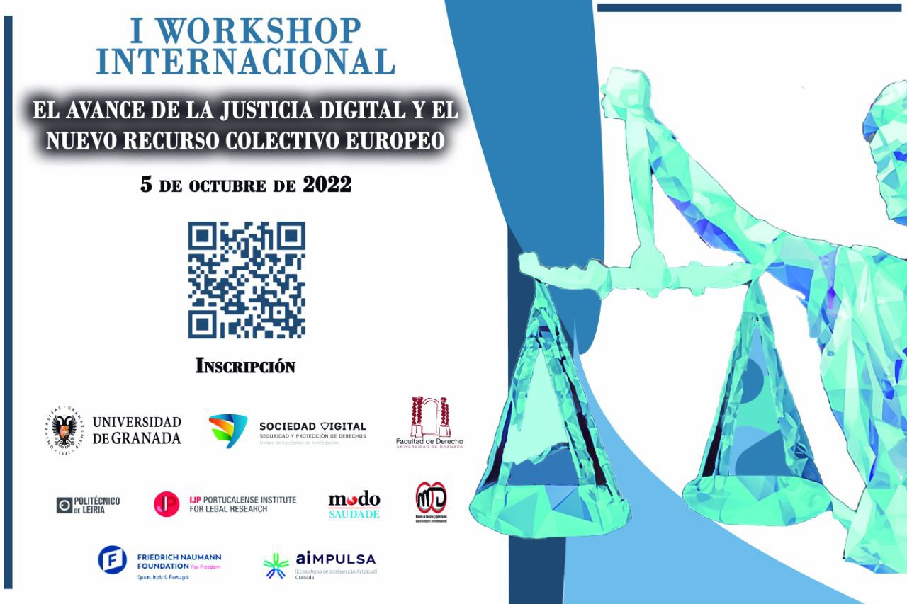 Cartel del Workshop internacional sobre el uso de las TIC y la inteligencia artificial en la justicia