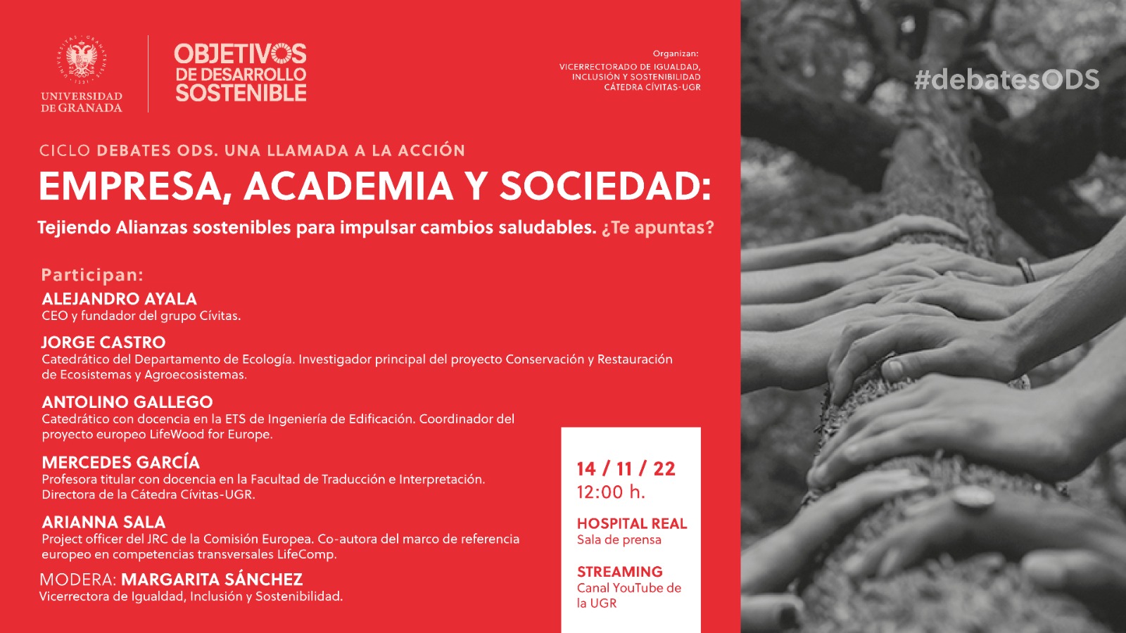 cartel debate ODS "Empresa, academia y sociedad"