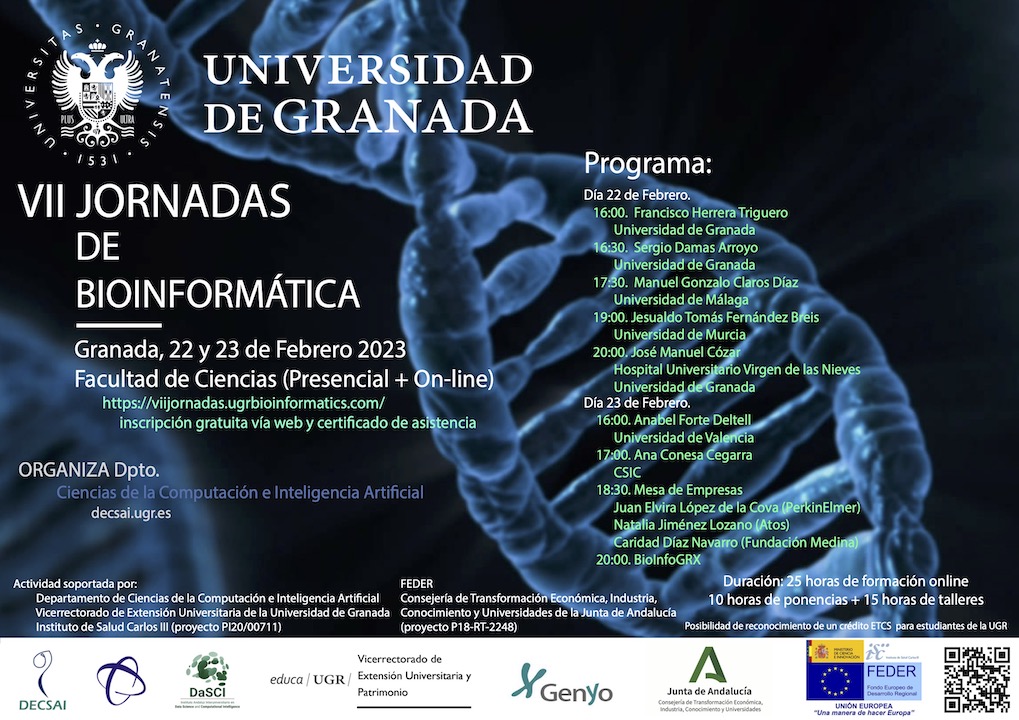 Cartel VII Jornadas de Bioinformática de la UGR