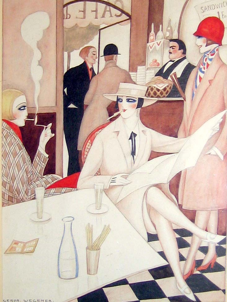 Au Café (c. 1925). Gerta Wegener