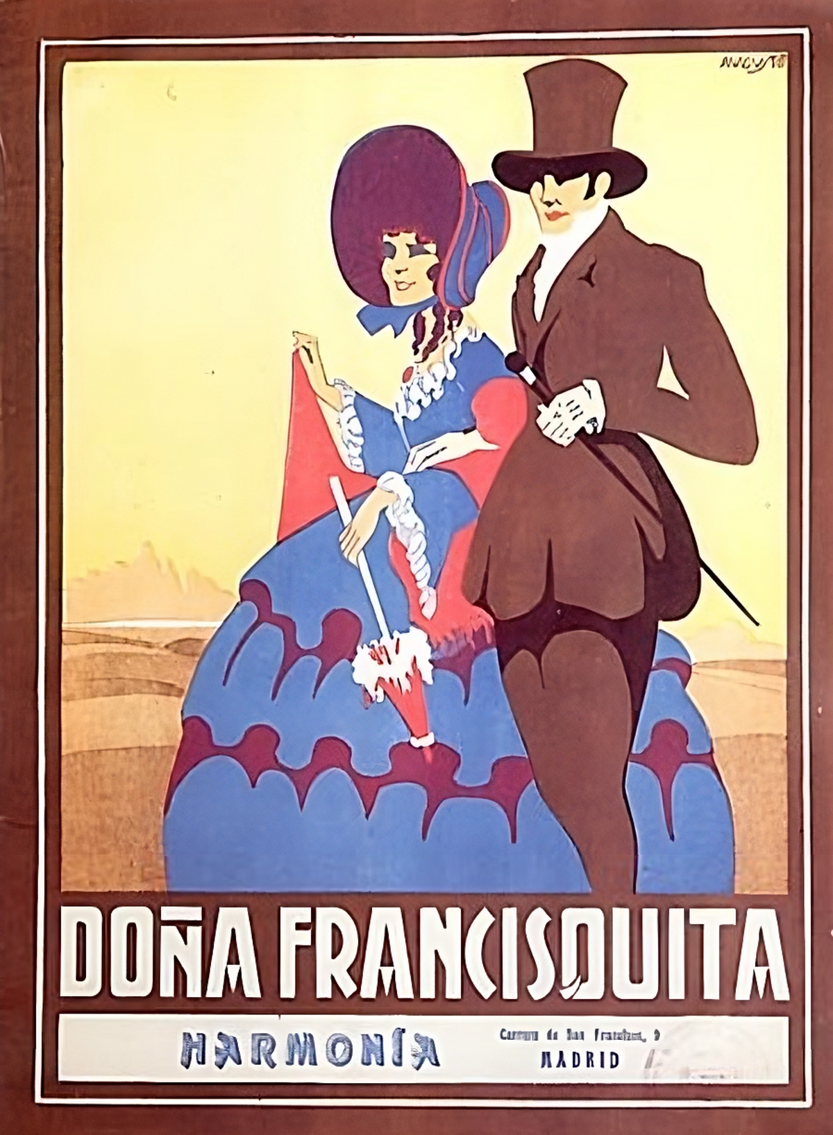 cartel zarzuela "Doña Francisquita"