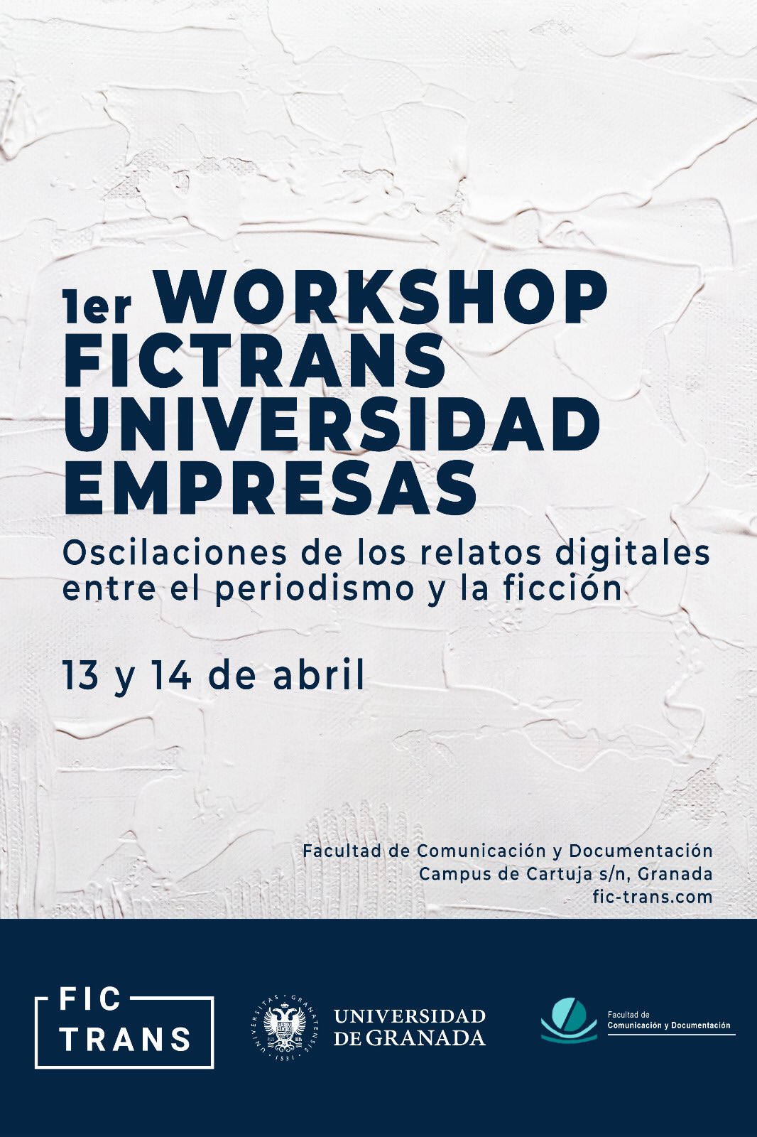 cartel del Primer Workshop del Proyecto I+D Fictrans