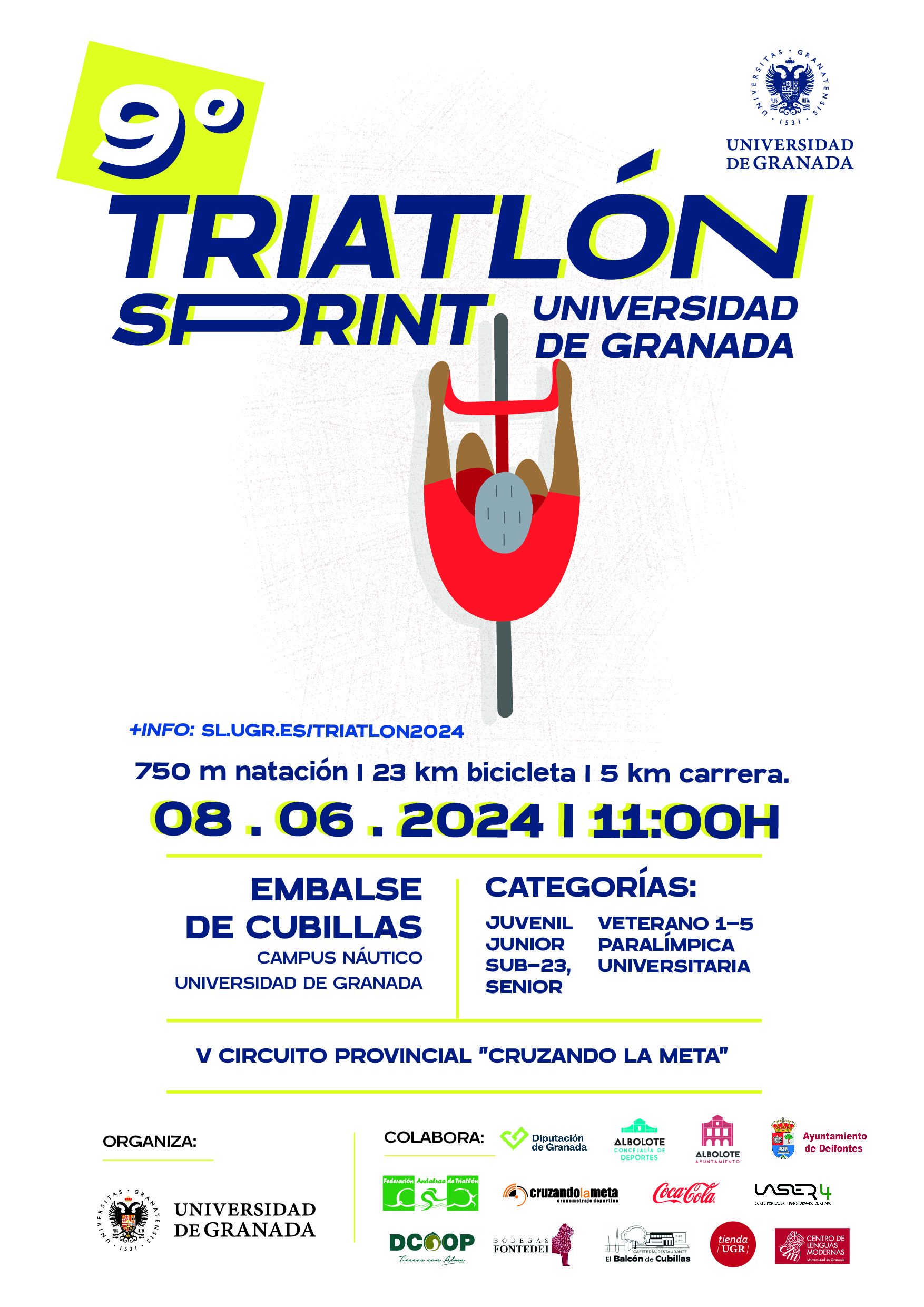 Récord de inscripciones en la novena edición del Triatlón Sprint UGR