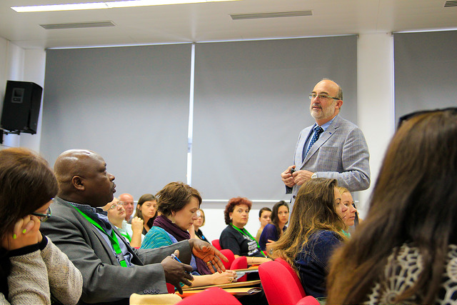 A training session being held during an International Staff Training Week at the UGR