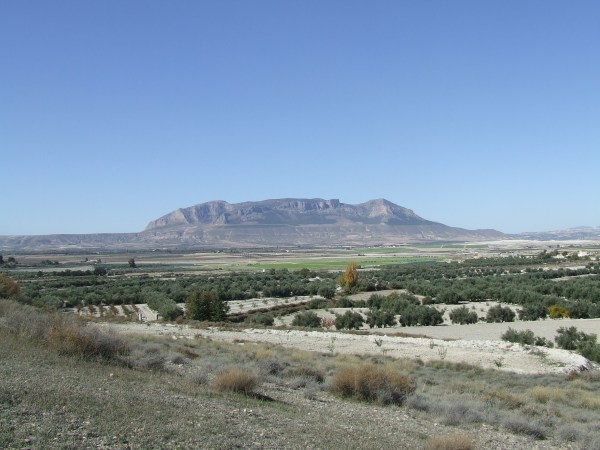 View of the Cerro de Jabalcón (Zújar, Granada)
