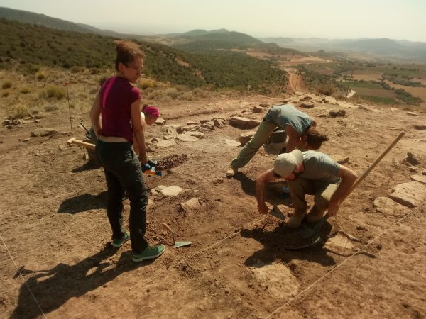 Sector 1 de la excavación del cerro del calvario de Tabuenca