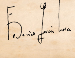 Federico Garcia-Lorca's signature