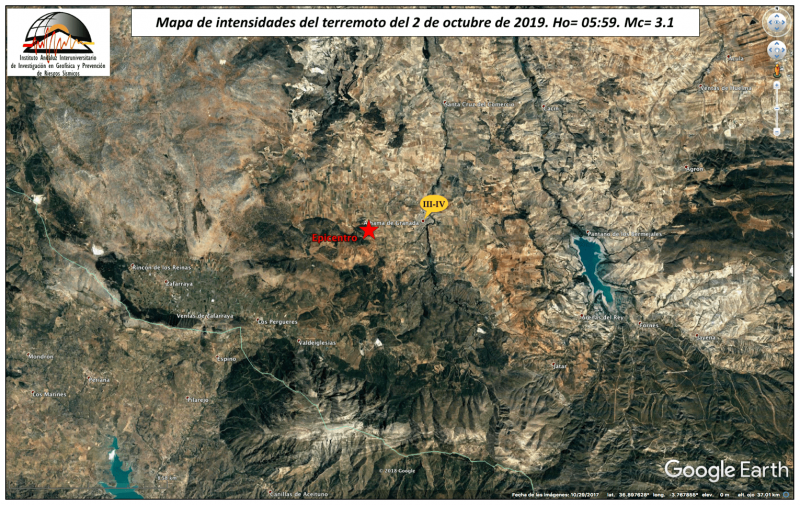 Nota informativa del Instituto Andaluz de Geofísica