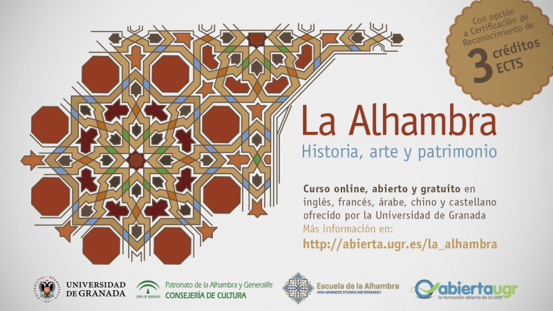 La UGR lanza la sexta edición del curso online abierto y gratuito sobre la Alhambra