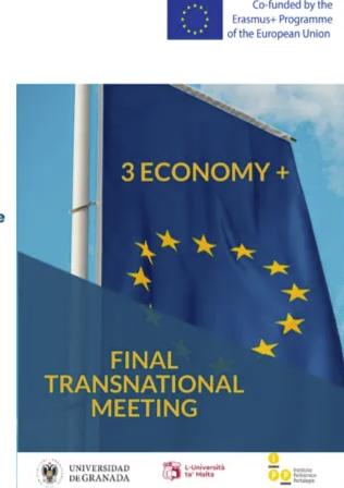 Sección del cartel promocional del proyecto europeo 3Economy+ 
