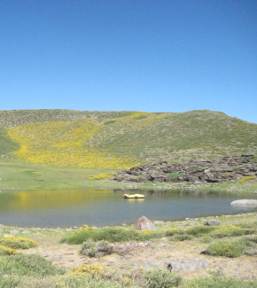 A lake in the Sierra Nevada mountain range