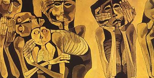 Obra pictótica de Picasso recreando violencia machista