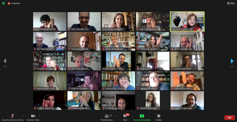 Miembros de AIESAD en una sesión virtual