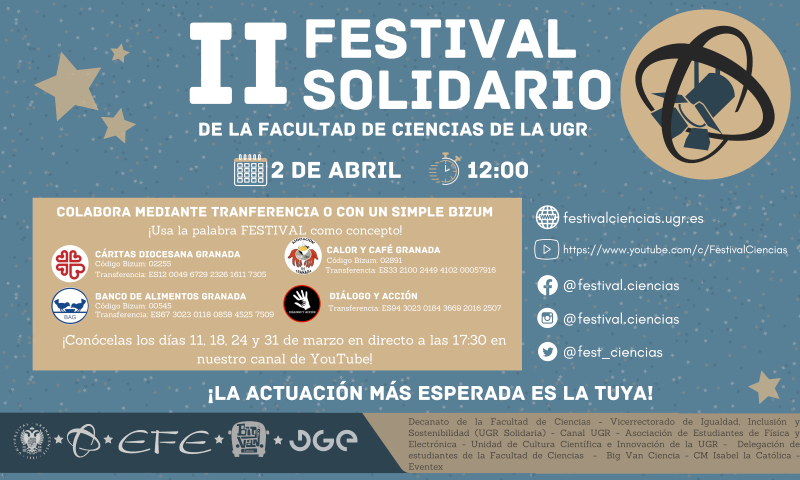 cartel II Festival Solidario de la Facultad de Ciencias de la UGR